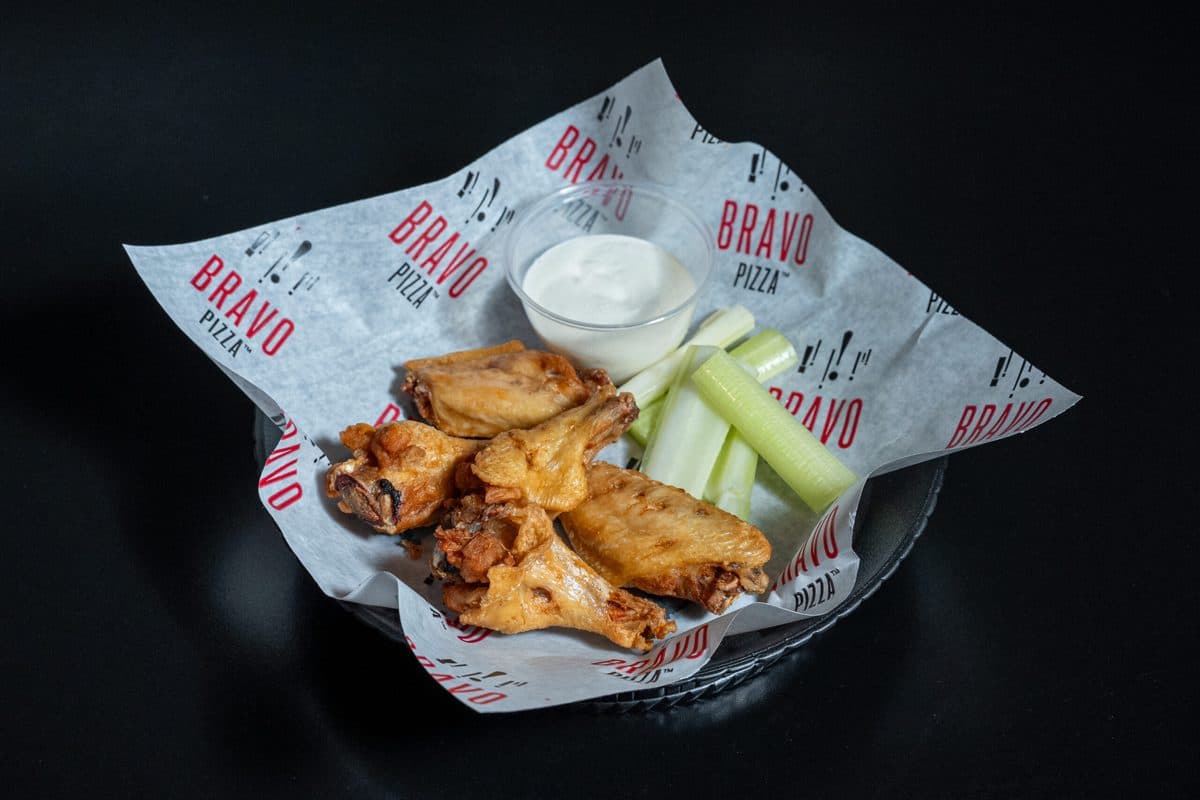 Tray of plain chicken wings