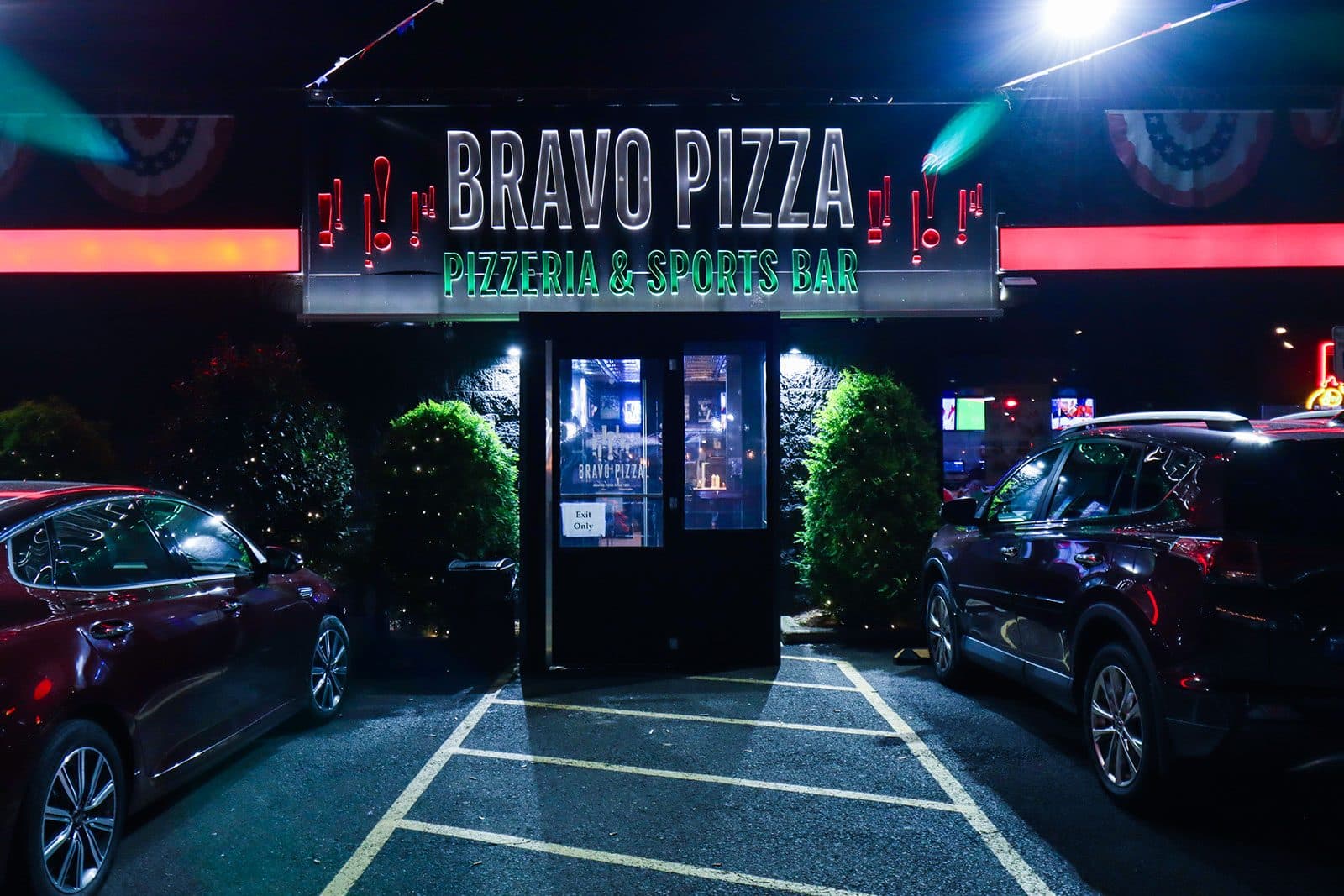 Bravo Pizza storefront on New Dorp Lane in Staten Island